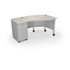 Mooreco Instructor Desk Left 29.8"H x 60"W x 36.3"D Grey Elm 91786-8201-PL